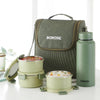 Borosil Glory Lunchbox with SS Bottle (280ml×3 + 600ml Bottle)