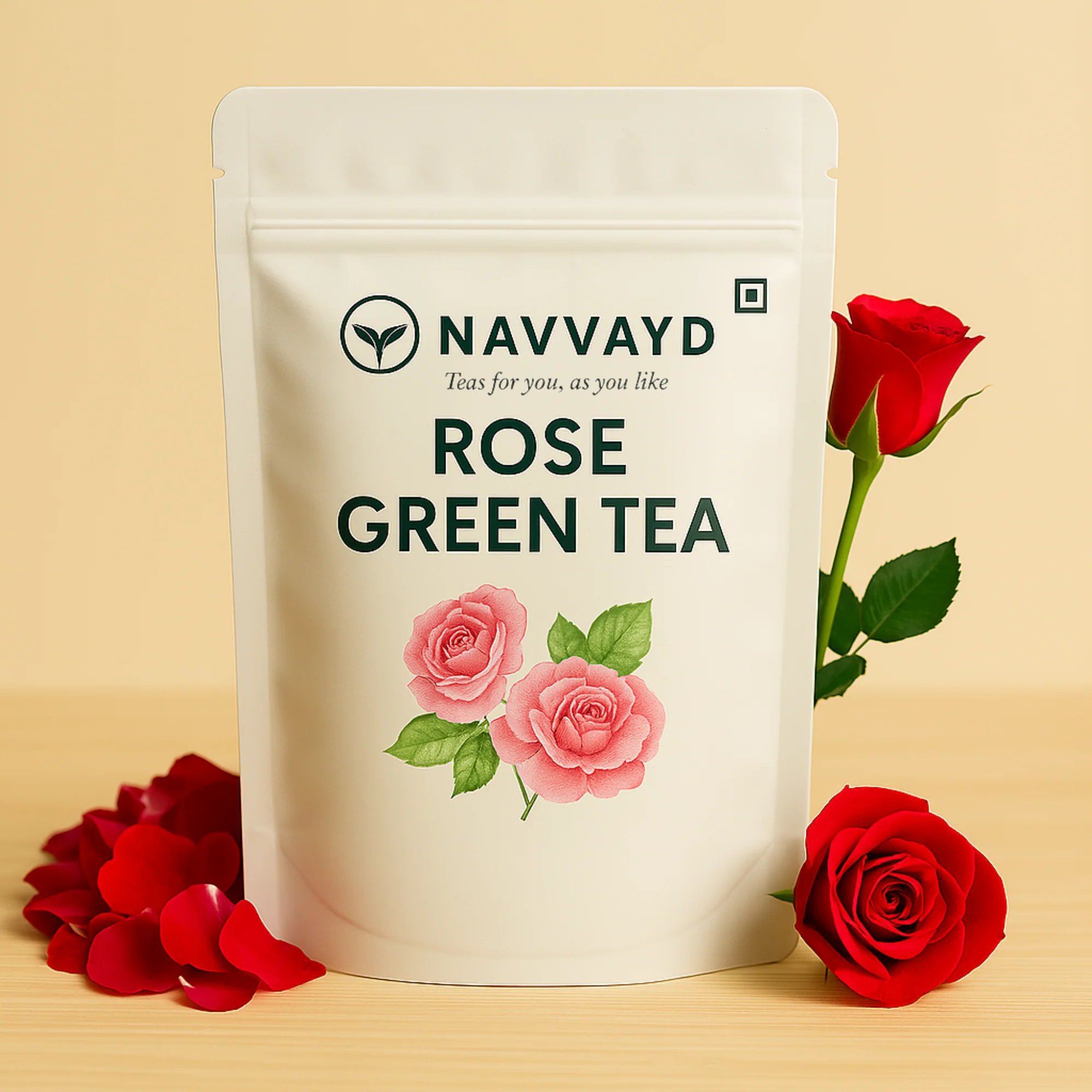 Navvayd Rose Green Tea - 100 gms