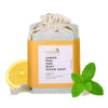 Mellow Lemon Peel & Mint Body Scrub Soap | Cold-Pressed | Handmade | Refreshing | 100gm
