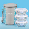 Borosil Larah Vogue Glass Lunch Box Round Set of 3