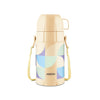 Milton Eiffel 1000 Vacuum Insulated Thermos Flask with Strap to Carry - Marble Ivory