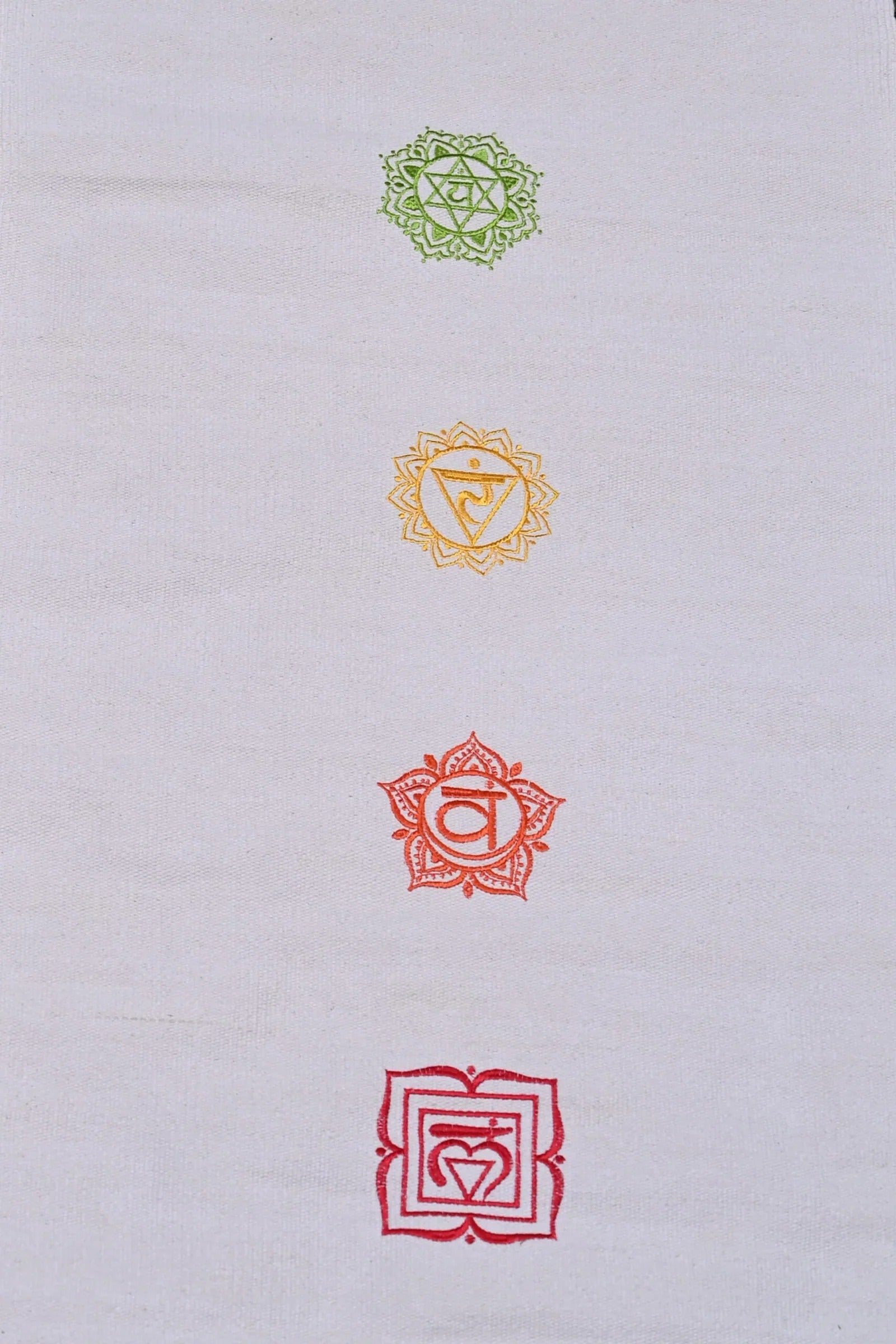 Madhurya Organic Cotton Yoga Mat Chakras with Mantra