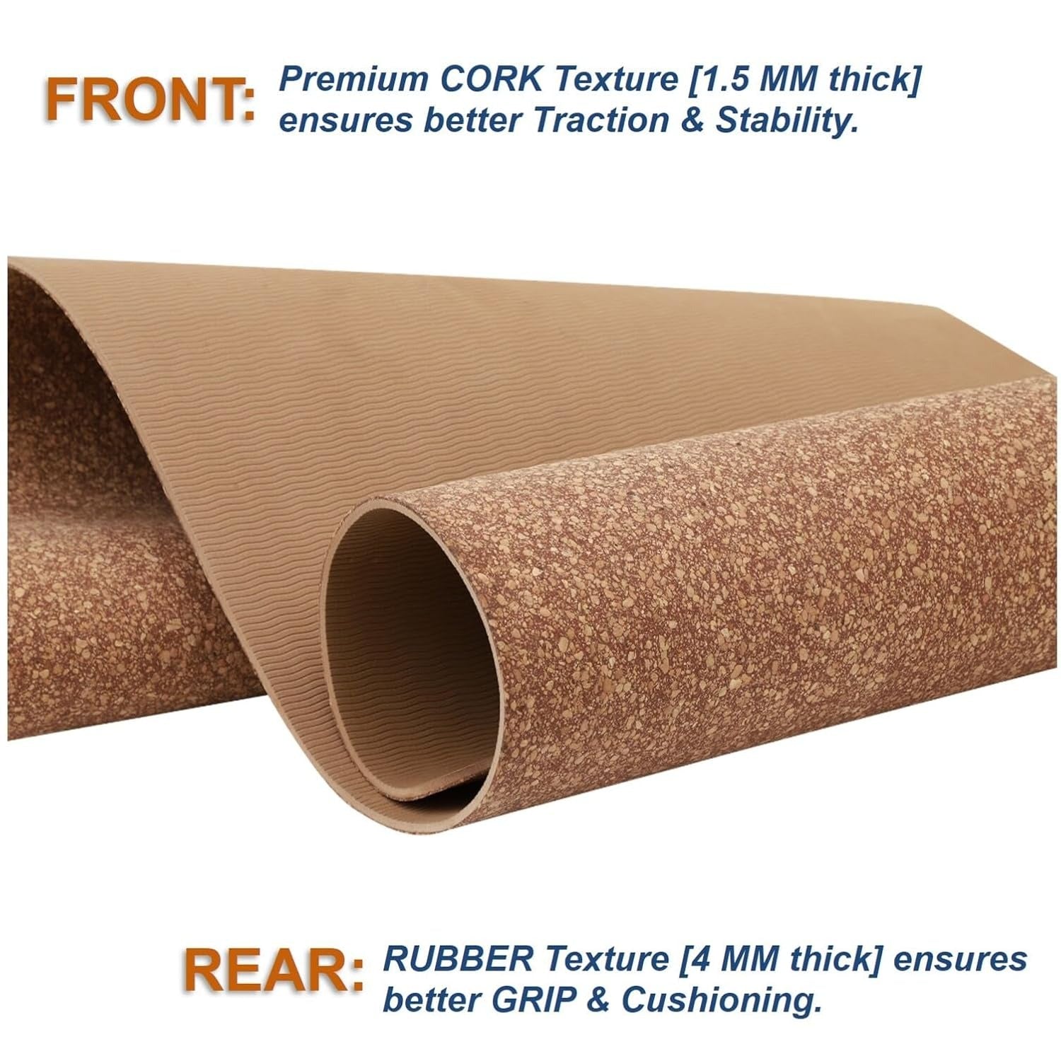 WishKraft Cork Yoga Mat (5 MM Thick)