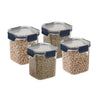 Cello Stack Lock Glass Storage Jar Set of 4