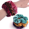 Bronson Professional 5 Pc Velvet Hair Scrunchies Ponytail Holder Hair Ties Multi Color