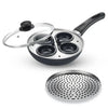 Prestige Omega Deluxe Granite Multi Pan Cookware 20cm with Egg Poacher, Steamer and Glass Lid