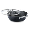 Prestige Durastone Hard Anodised 6 Layer Non Stick Kadai with Glass Lid (Black)