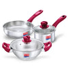 Prestige Platina Popular Stainless Steel 3 Piece BYK Cookware Set