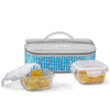 Borosil Larah Vogue Glass Lunch Box Square Set of 2 Flat