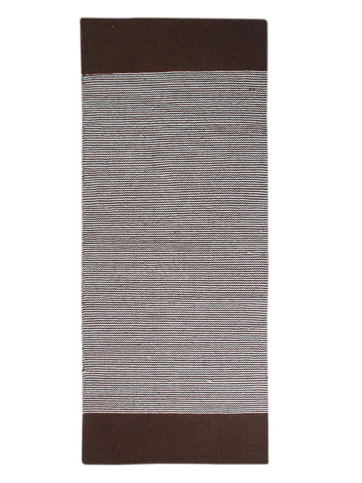 Saral Home Mid Stripe Cotton Anti Slip Yoga Mat/Runner