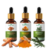 Nature Glow Sandalwood + Turmeric + Eucalyptus Essential Oil Pack of 3 (45ml)