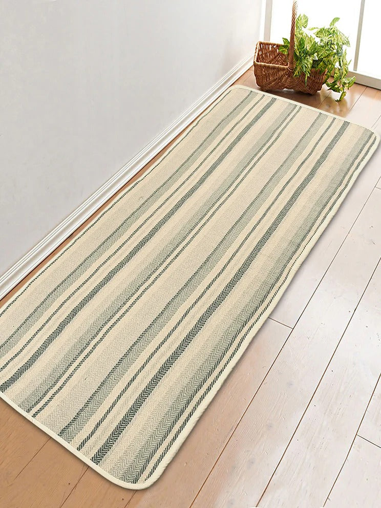 Saral HomeStripe Cotton Anti Slip Yoga Mat