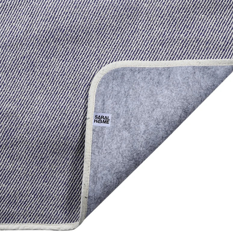 Saral Home Plain Solid Cotton Anti Slip Yoga Mat