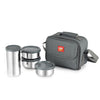CELLO MF Fab Lunch Box with Bag for Office Use, Grey