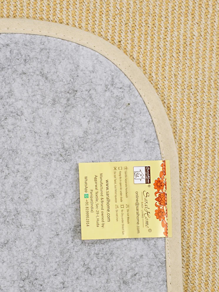 Saral Home Plain Solid Cotton Anti Slip Yoga Mat