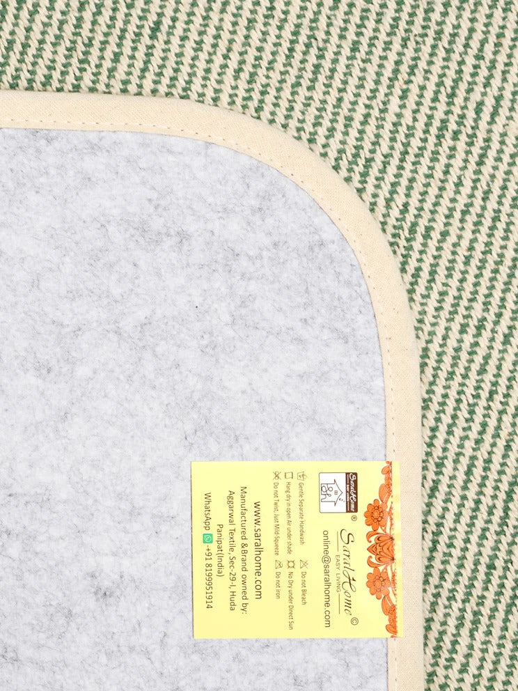 Saral Home Plain Solid Cotton Anti Slip Yoga Mat