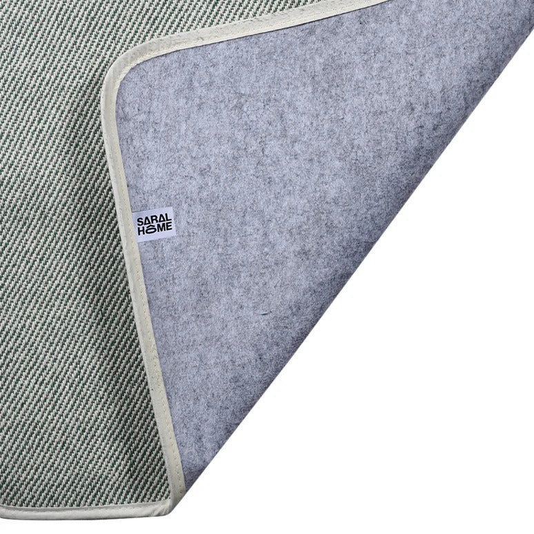 Saral Home Plain Solid Cotton Anti Slip Yoga Mat