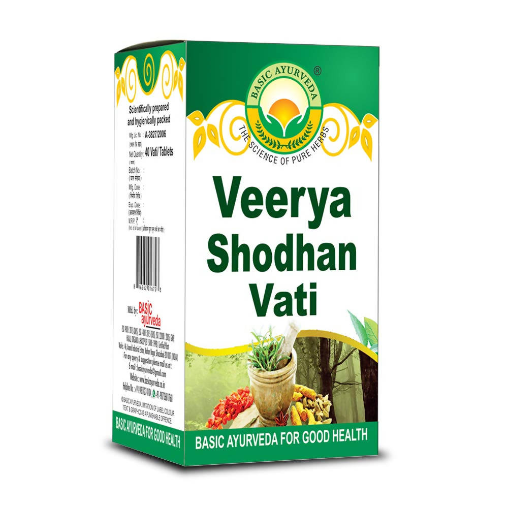 Basic Ayurveda Veerya Shodhan Vati - 40 Tablets