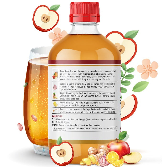 INLIFE  Apple Cider Vinegar  Mother Vinegar – 500 ml