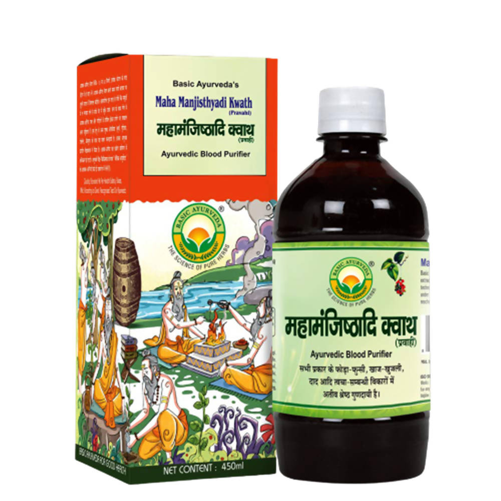 basic ayurveda maha manjisthyadi kwath - 450 ml