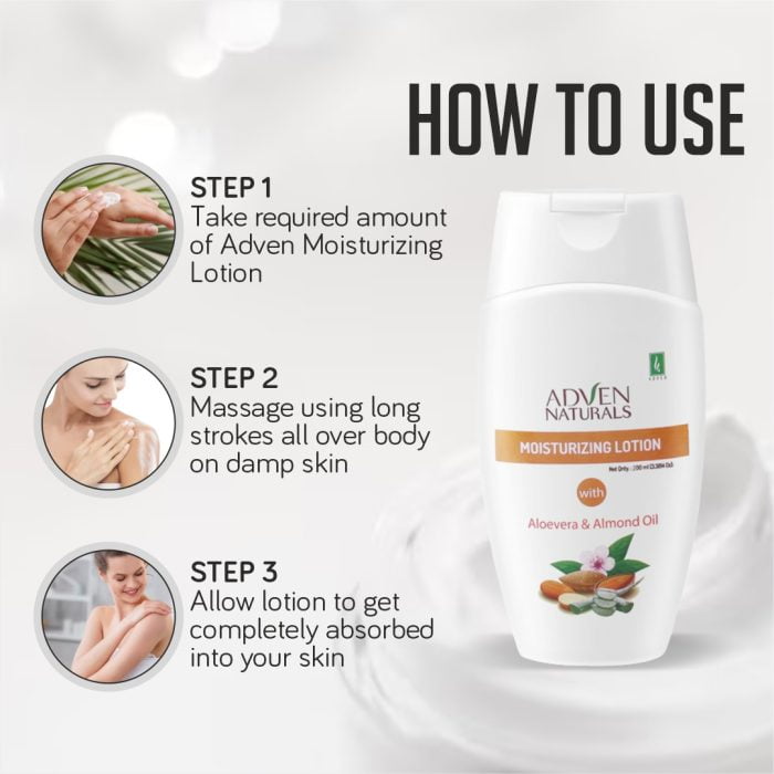 Adven Moisturizing Lotion With Aloevera & Almond Oil - 100 ml