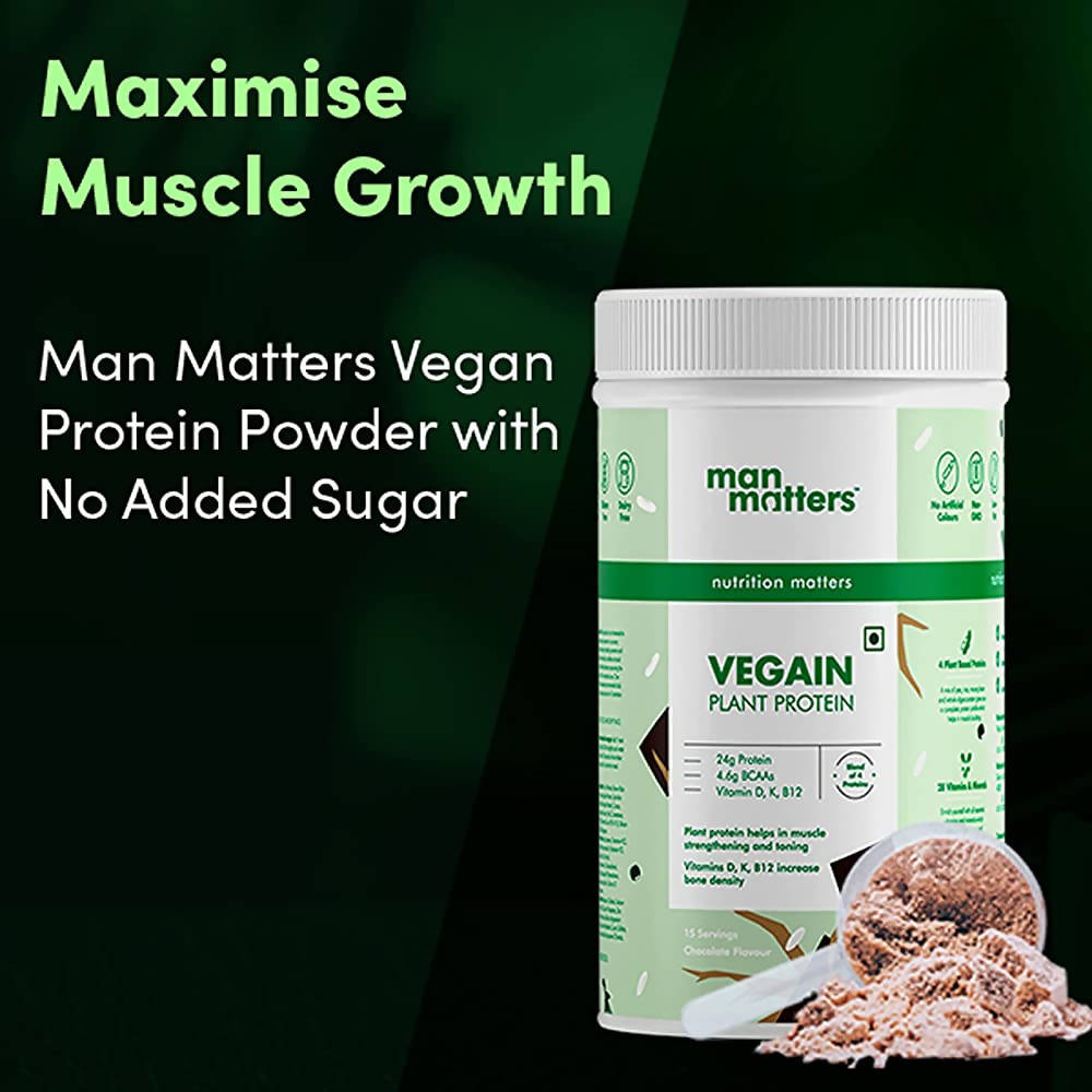 Man Matters Vegain Plant Protein Powder For Men - 500 gms