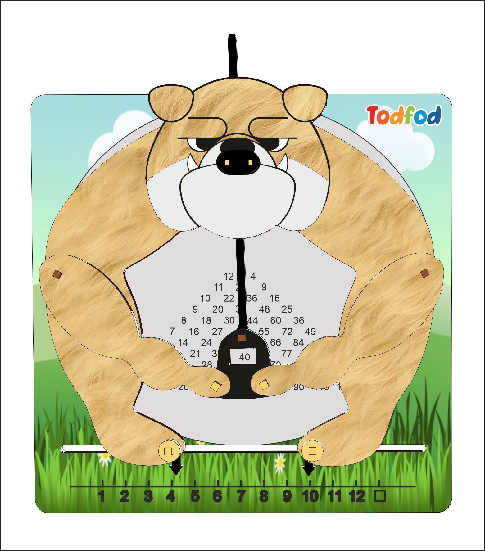 Wooden Master Dog Number Game