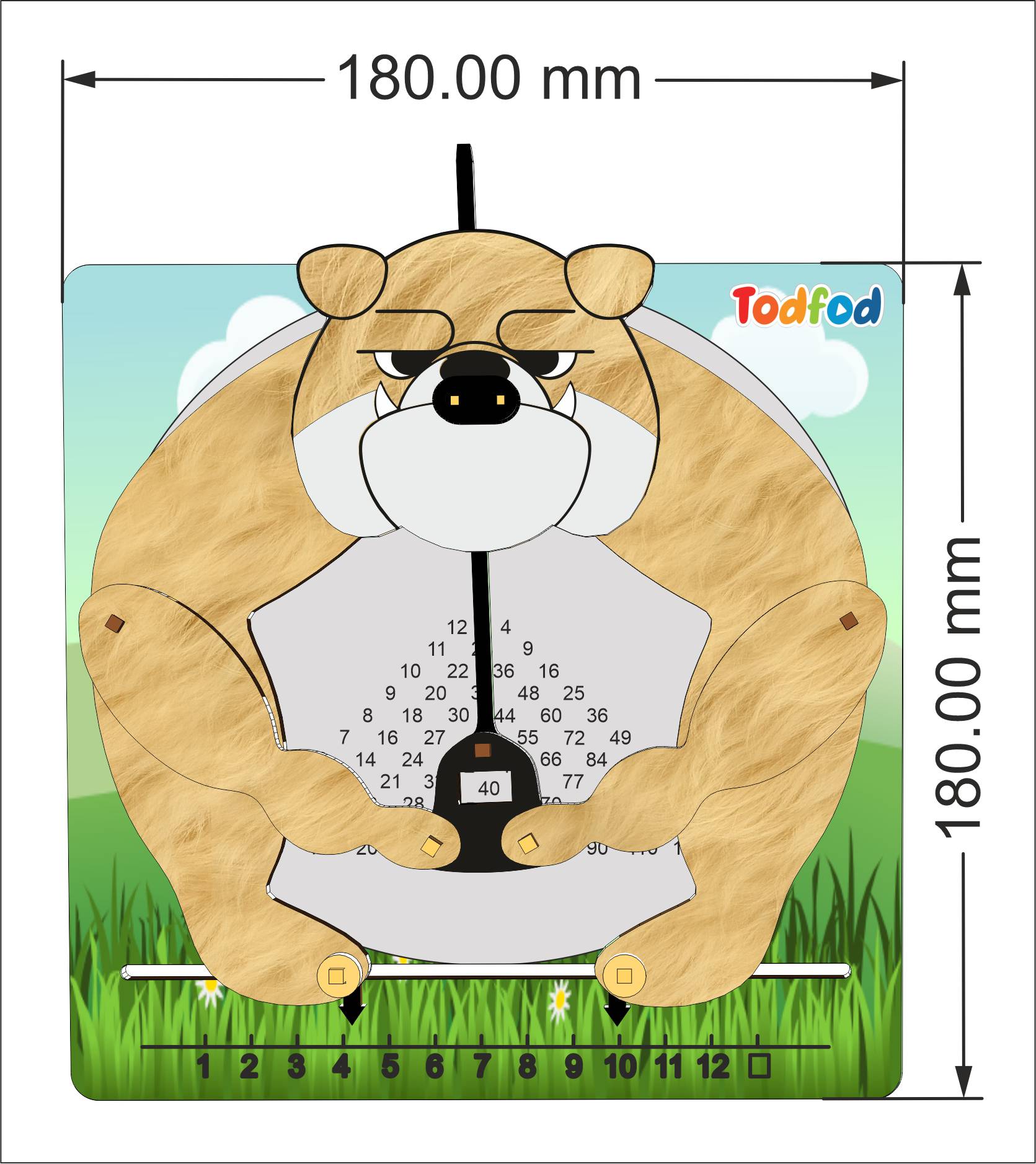 Wooden Master Dog Number Game