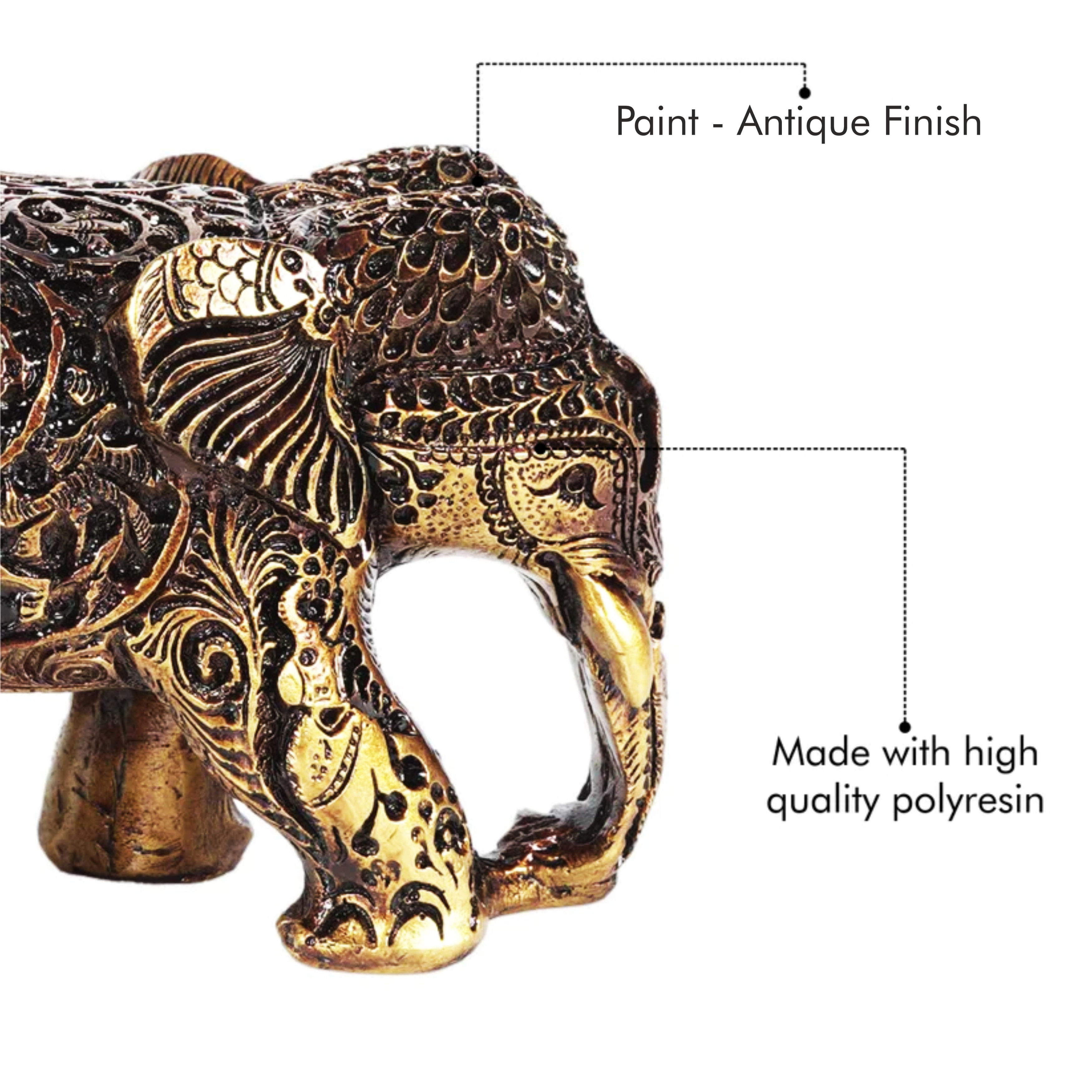 Artarium Hand Crafted Resin Elephant Idol