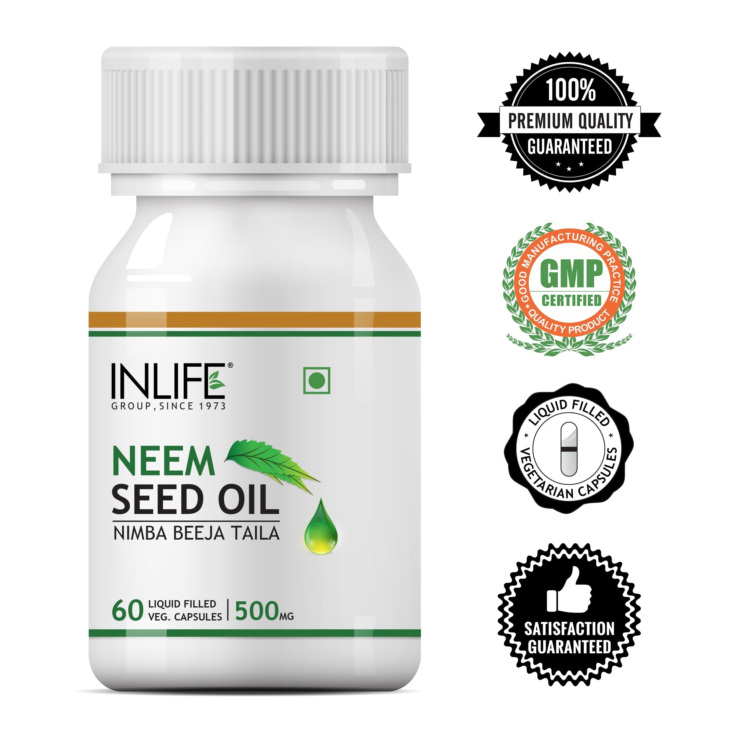 INLIFE Neem Seed Oil Supplement - 60 tabs