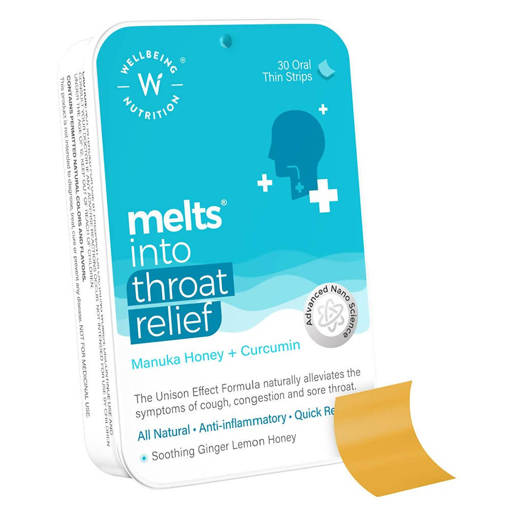 Wellbeing Nutrition Melts instant Throat Relief - 30 strips