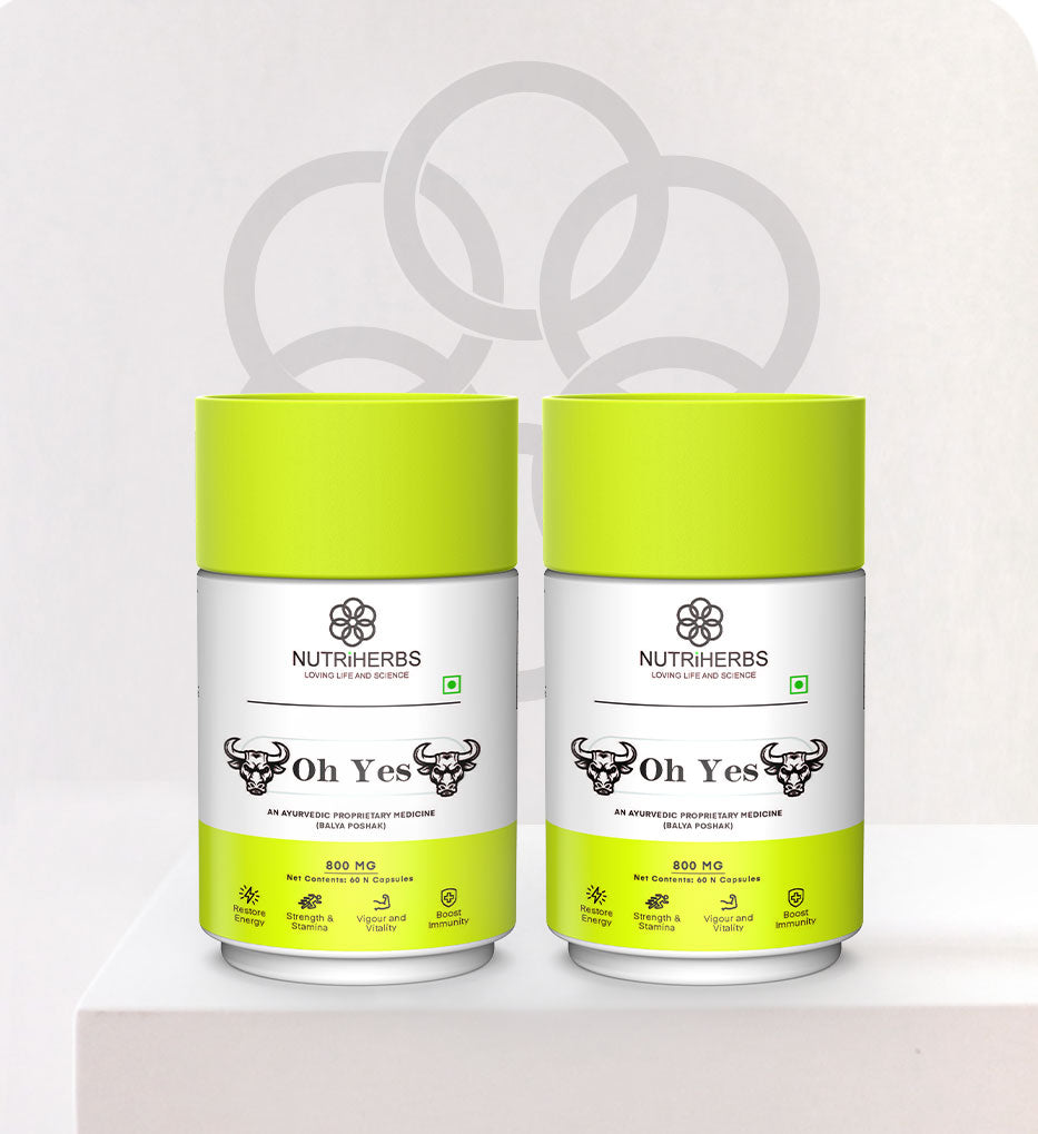 Nutriherbs Oh Yes Shilajit Kaunch Beej Ashwagandha Safed Musli for Energy & Stamina
