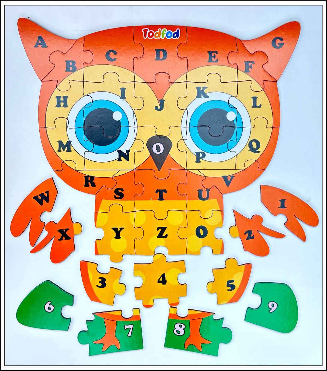 Wooden Jigsaw Puzzle – Owl Shaped English Alphabets