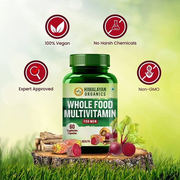 Himalayan Organics Whole Food Multivitamin For Men Vegetarian Capsules - 60 Tabs