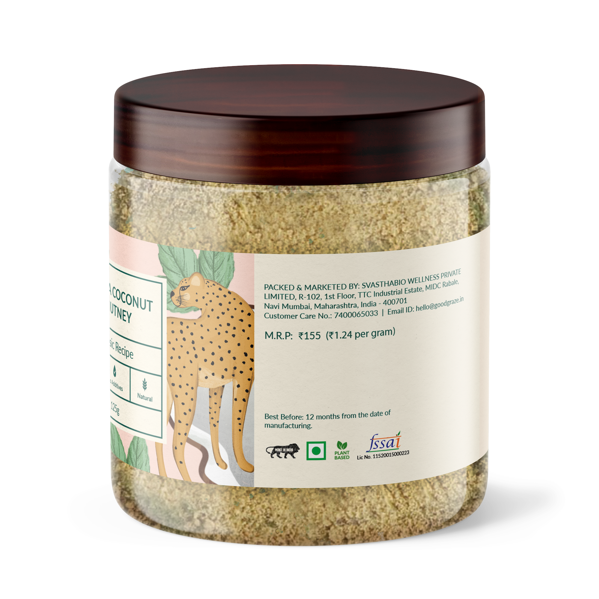Good Graze Pudina Coconut Chutney Powder - 125gms
