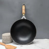 Zishta Pure Iron Wok with Wooden Handle