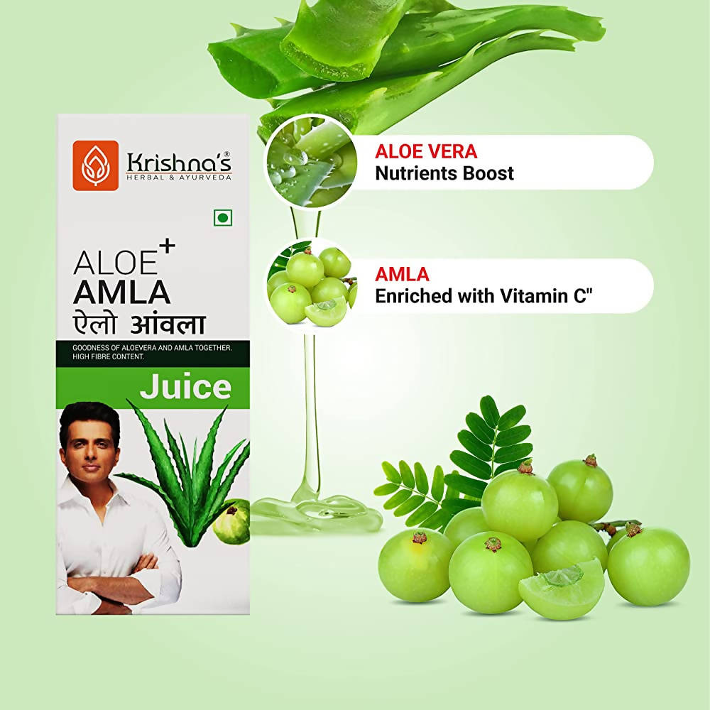 Krishna's Herbal & Ayurveda Aloe+ Amla Juice - 500 ml