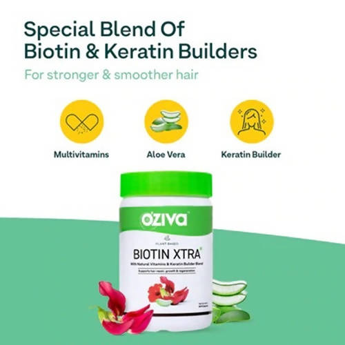 OZiva Plant Based Biotin Xtra - 60 Capsules