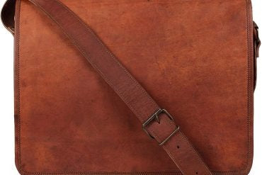 Craftshades – 11*15″ Plain Handcrafted Goat Leather Full Flap Bag | 100% Genuine Leather