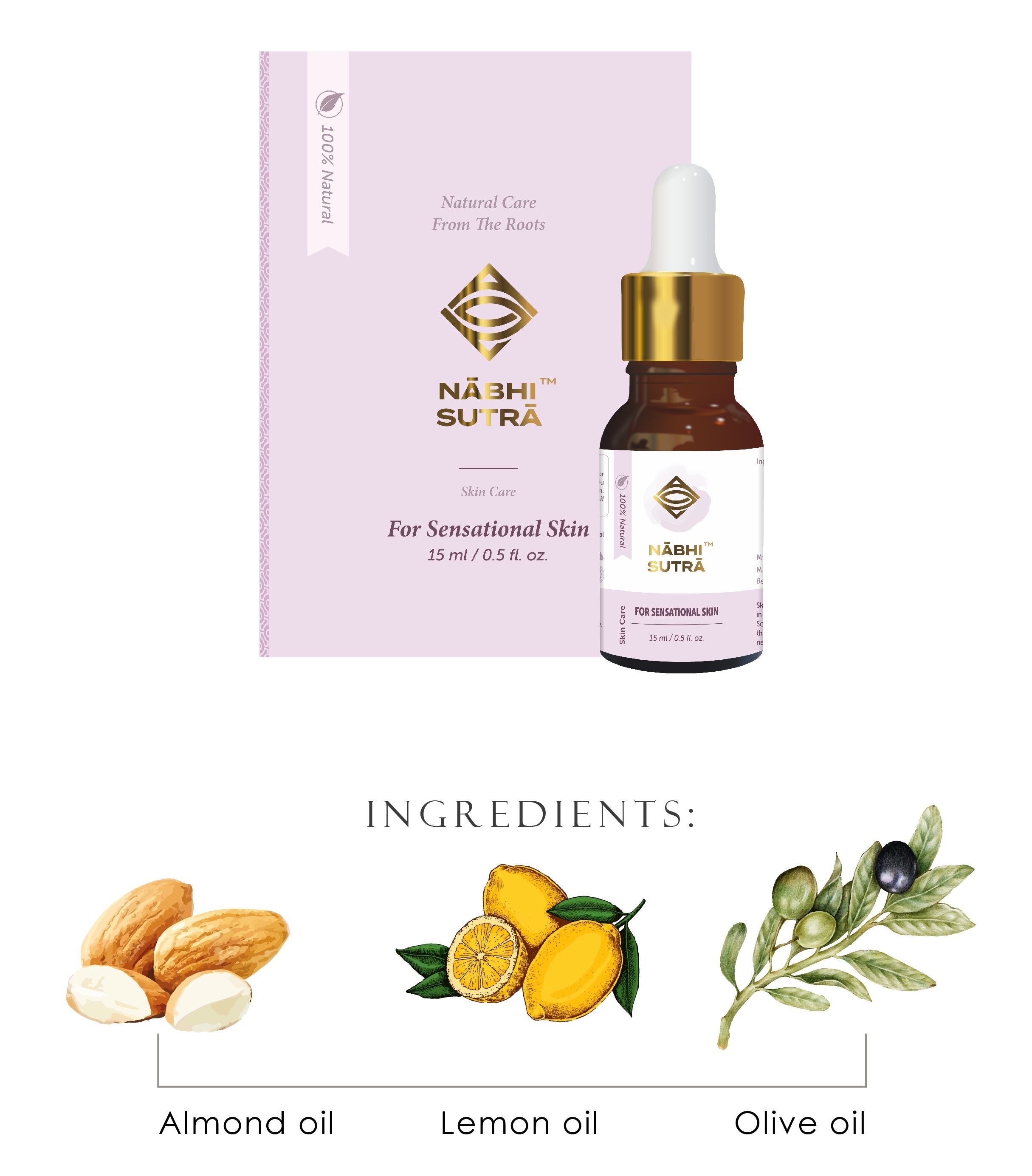 Nabhi Sutra Sensational Skin Care - Belly Button Oil - 15 ml