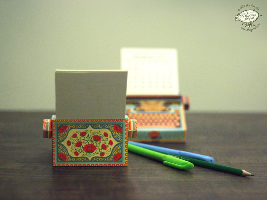 Colourful Typewriter Desk Calendar 2025 & 2026 DIY Paper Craft Kit