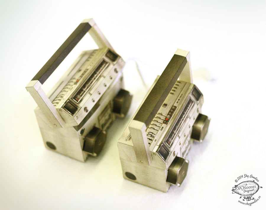 Realistic Mini Boombox DIY Paper Craft Kit