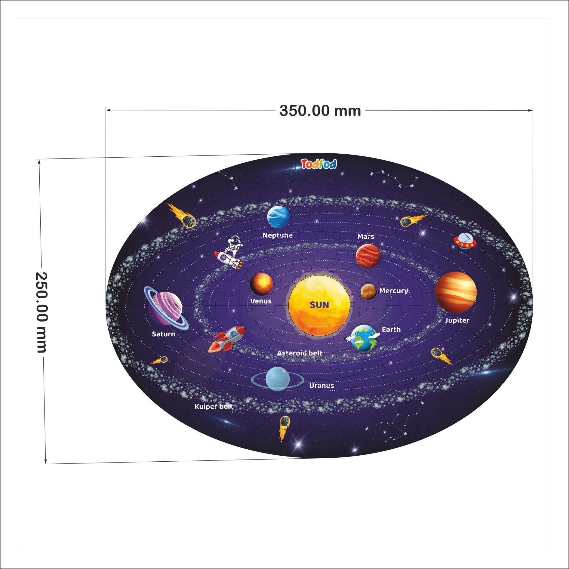 Outer Space Solar System Jigsaw Floor Puzzle