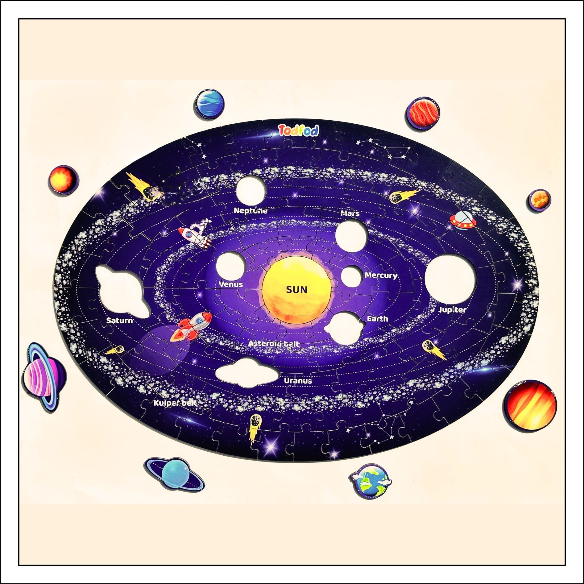Outer Space Solar System Jigsaw Floor Puzzle