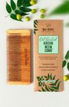 Nat Habit Fine Tooth Kacchi Neem Styling Comb Daily Styling, Small Size