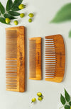 Nat Habit Kacchi Neem Comb Combo Dual + Pocket + Bounce