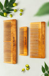 Nat Habit Kacchi Neem Comb Combo Dual + Pocket + Shampoo (Large)