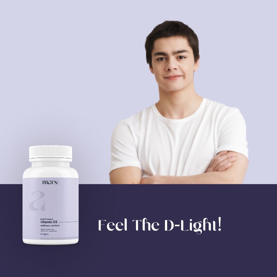 Mars by GHC Vitamin D3 400 IU + Calcium 1000mg - 60 tabs