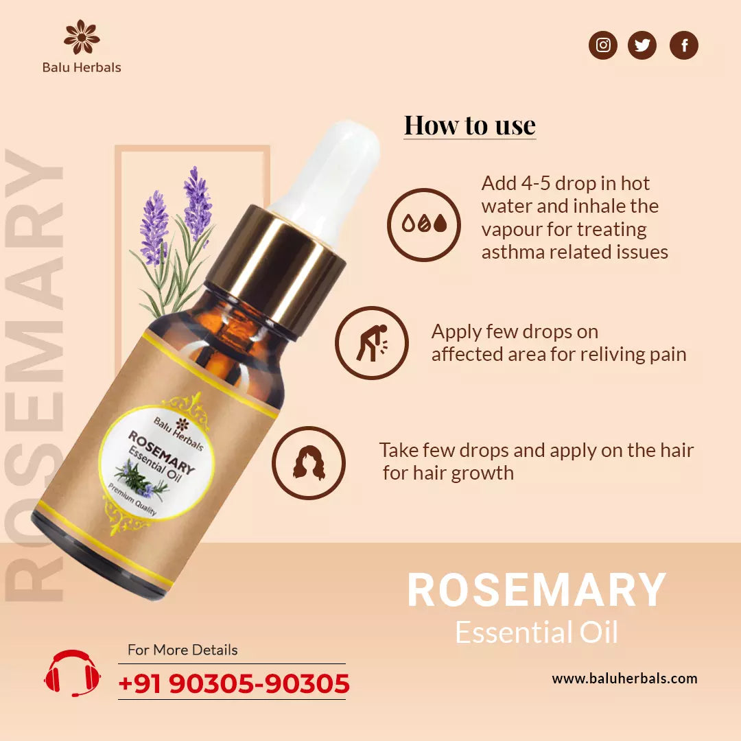 Balu herbals Rosemary Essential Oil - 10 ml