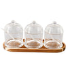 Set of 3 UMAI Borosilicate Glass Kitchen Storage Jars | 280ml Each | Airtight | Transparent